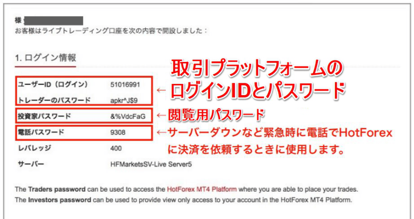 HOTForexの口座開設③